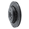 E-Line Drilled & Slotted Black Brake Rotor, 2010-2017 Volvo, Position: Rear Left - image 1