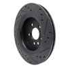 E-Line Drilled & Slotted Black Brake Rotor, 2010-2017 Volvo, Position: Rear Left - image 3