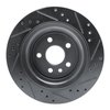 E-Line Drilled & Slotted Black Brake Rotor, 2010-2017 Volvo, Position: Rear Left - image 4