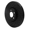 E-Line Drilled & Slotted Black Brake Rotor, 2003-2014 Volvo, Position: Front Left - image 2