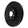 E-Line Drilled & Slotted Black Brake Rotor, 2003-2014 Volvo, Position: Front Right - image 2