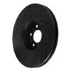 E-Line Drilled & Slotted Black Brake Rotor, 2003-2014 Volvo, Position: Front Right - image 4