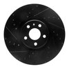 E-Line Drilled & Slotted Black Brake Rotor, Fits Select Fits Multiple Makes/Models, Position: Front Left - image 2