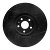 E-Line Drilled & Slotted Black Brake Rotor, Fits Select Fits Multiple Makes/Models, Position: Front Left - image 3