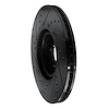 E-Line Drilled & Slotted Black Brake Rotor, Fits Select Fits Multiple Makes/Models, Position: Front Right