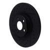 E-Line Drilled & Slotted Black Brake Rotor, Fits Select Volvo, Position: Rear Left - image 2