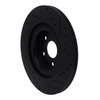 E-Line Drilled & Slotted Black Brake Rotor, Fits Select Volvo, Position: Rear Left - image 4