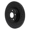 E-Line Drilled & Slotted Black Brake Rotor, Fits Select Volvo, Position: Rear Right - image 2
