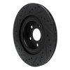 E-Line Drilled & Slotted Black Brake Rotor, Fits Select Volvo, Position: Rear Right - image 4