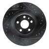 E-Line Drilled & Slotted Black Brake Rotor, Fits Select Fits Multiple Makes/Models, Position: Rear Right - image 4