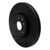 E-Line Drilled & Slotted Black Brake Rotor, 2016-2017 Volvo, Position: Front Left - image 2