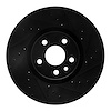 E-Line Drilled & Slotted Black Brake Rotor, 2016-2017 Volvo, Position: Front Right - image 1