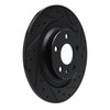E-Line Drilled & Slotted Black Brake Rotor, Fits Select Volvo, Position: Rear Right - image 2