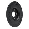 E-Line Drilled & Slotted Black Brake Rotor, Fits Select Volvo, Position: Rear Right - image 4