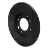 E-Line Drilled & Slotted Black Brake Rotor, 1971-1989 Peugeot, Position: Rear Left - image 4