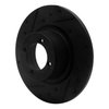 E-Line Drilled & Slotted Black Brake Rotor, 1967-1976 BMW, Position: Front Left - image 4
