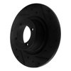 E-Line Drilled & Slotted Black Brake Rotor, 1967-1976 BMW, Position: Front Right - image 2