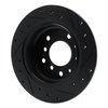 E-Line Drilled & Slotted Black Brake Rotor, 1969-1981 BMW, Position: Rear Left - image 3