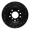 E-Line Drilled & Slotted Black Brake Rotor, 1969-1981 BMW, Position: Rear Left - image 4