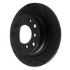 E-Line Drilled & Slotted Black Brake Rotor, 1969-1981 BMW, Position: Rear Right - image 2
