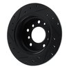 E-Line Drilled & Slotted Black Brake Rotor, 1969-1981 BMW, Position: Rear Right - image 4