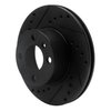E-Line Drilled & Slotted Black Brake Rotor, 1976-1977 BMW, Position: Front Left - image 4