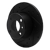 E-Line Drilled & Slotted Black Brake Rotor, 1977-1983 BMW, Position: Front Left - image 1