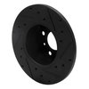 E-Line Drilled & Slotted Black Brake Rotor, 1977-1983 BMW, Position: Front Left - image 2