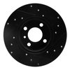 E-Line Drilled & Slotted Black Brake Rotor, 1977-1983 BMW, Position: Front Left - image 3