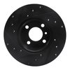 E-Line Drilled & Slotted Black Brake Rotor, 1977-1983 BMW, Position: Front Right - image 3