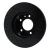 E-Line Drilled & Slotted Black Brake Rotor, 1982-1989 BMW, Position: Front Left - image 3