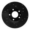 E-Line Drilled & Slotted Black Brake Rotor, 1976-1976 BMW, Position: Front Left - image 3
