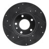 E-Line Drilled & Slotted Black Brake Rotor, 1976-1976 BMW, Position: Front Right - image 2