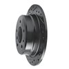 E-Line Drilled & Slotted Black Brake Rotor, 1981-1986 BMW, Position: Rear Left - image 2