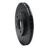 E-Line Drilled & Slotted Black Brake Rotor, 1984-1991 BMW, Position: Front Left - image 3