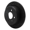 E-Line Drilled & Slotted Black Brake Rotor, 1984-1991 BMW, Position: Rear Left - image 4