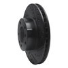 E-Line Drilled & Slotted Black Brake Rotor, 1987-1995 BMW, Position: Front Right - image 3