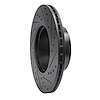 E-Line Drilled & Slotted Black Brake Rotor, 1989-1995 BMW, Position: Front Left - image 1