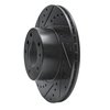 E-Line Drilled & Slotted Black Brake Rotor, 1989-1995 BMW, Position: Front Left - image 2