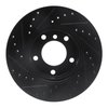 E-Line Drilled & Slotted Black Brake Rotor, 1991-2006 BMW, Position: Front Right - image 2