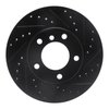 E-Line Drilled & Slotted Black Brake Rotor, 1991-2006 BMW, Position: Front Right - image 3