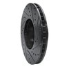 E-Line Drilled & Slotted Black Brake Rotor, 1991-2001 BMW, Position: Front Left - image 2