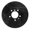 E-Line Drilled & Slotted Black Brake Rotor, 1991-2001 BMW, Position: Front Left - image 3