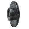 E-Line Drilled & Slotted Black Brake Rotor, 1991-2001 BMW, Position: Front Left - image 4