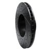 E-Line Drilled & Slotted Black Brake Rotor, 1991-2001 BMW, Position: Front Right - image 2