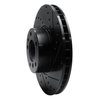 E-Line Drilled & Slotted Black Brake Rotor, 1991-2001 BMW, Position: Front Right - image 3