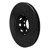 E-Line Drilled & Slotted Black Brake Rotor, 1991-1993 BMW, Position: Front Left - image 1