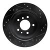 E-Line Drilled & Slotted Black Brake Rotor, 1991-1995 BMW, Position: Rear Left - image 3