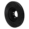 E-Line Drilled & Slotted Black Brake Rotor, 1993-1997 BMW, Position: Front Left - image 1