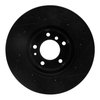 E-Line Drilled & Slotted Black Brake Rotor, 1993-1997 BMW, Position: Front Left - image 3